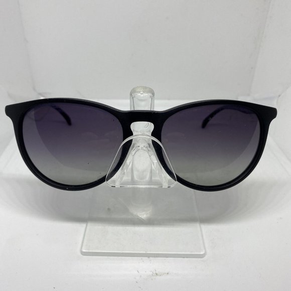 Cole Haan CH8502 001 Polarized Key Hole Sunglasses Matte Black 55-18-140 Round - Picture 1 of 8